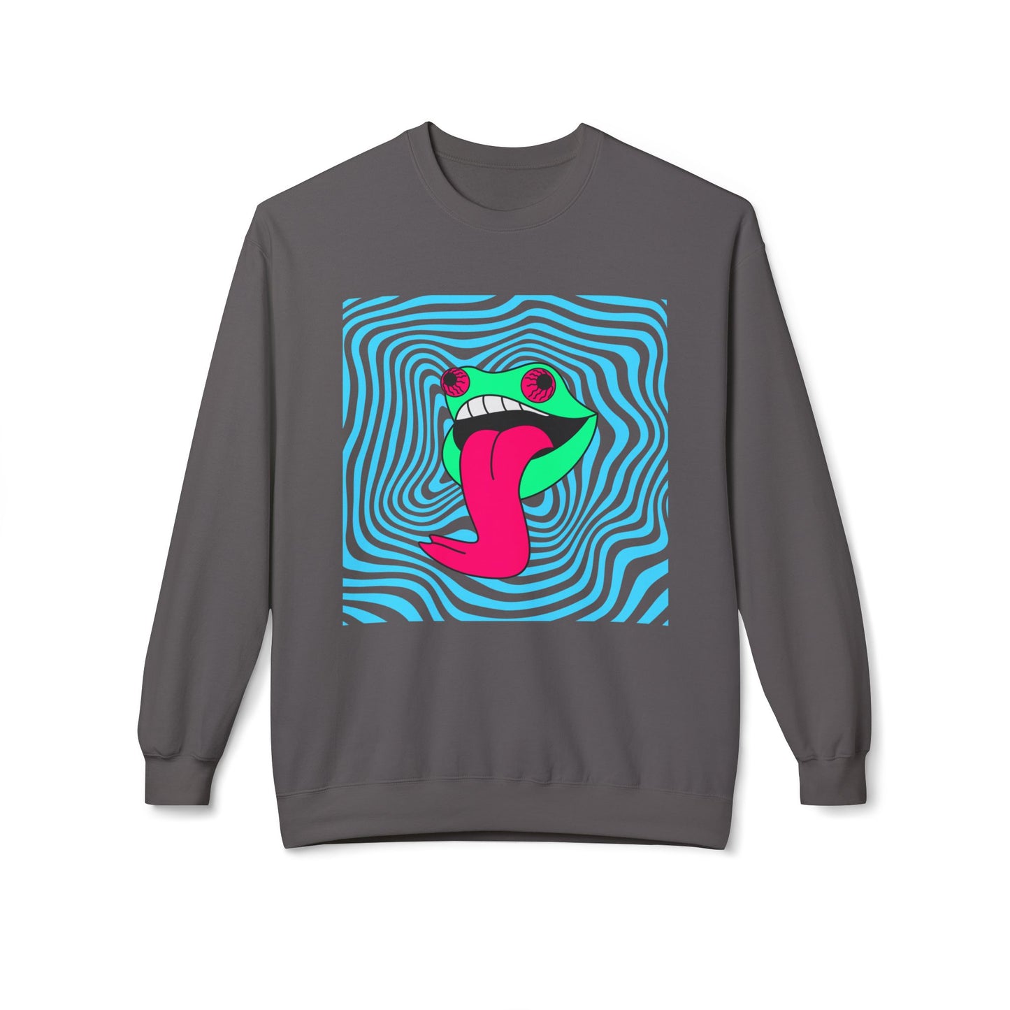 Retro Frog Unisex Midweight Softstyle Fleece Crewneck Sweatshirt