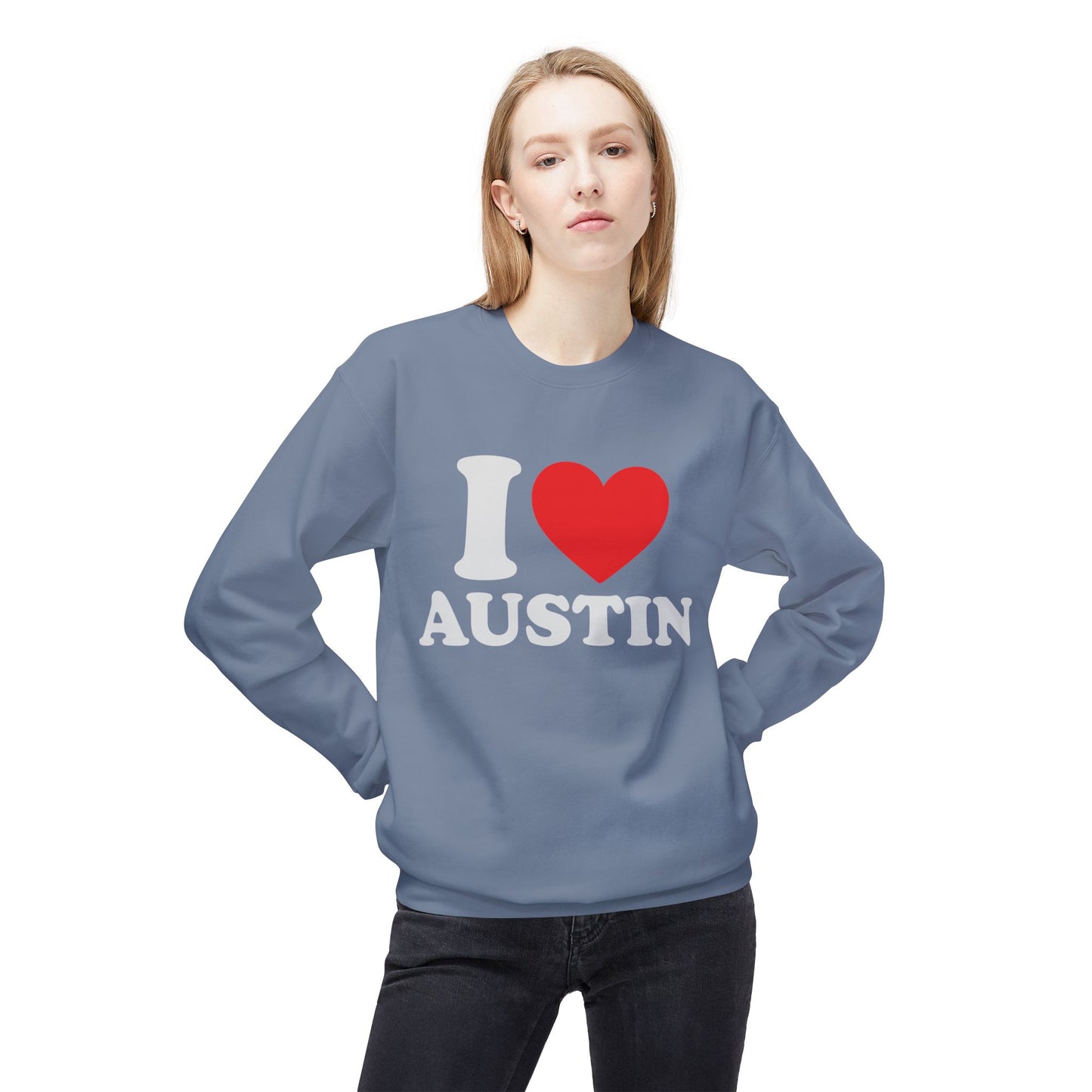 Austin Unisex Midweight Softstyle Fleece Crewneck Sweatshirt