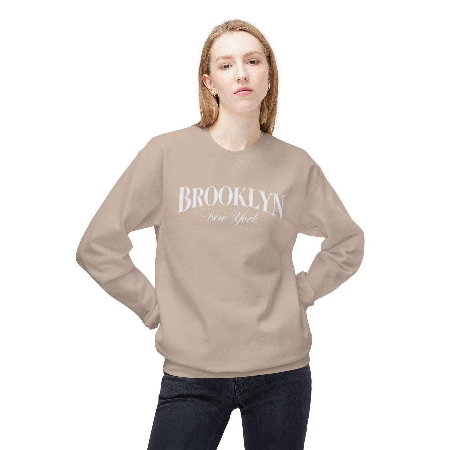 Brooklyn Unisex Midweight Softstyle Fleece Crewneck Sweatshirt