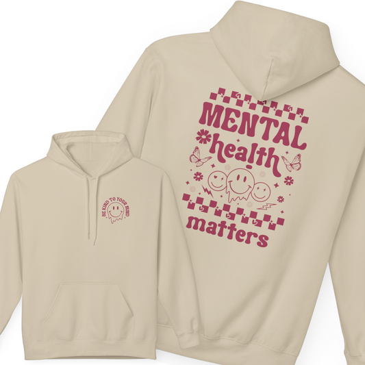 Be Kind To Your Mind Unisex Midweight Softstyle Fleece Hoodie