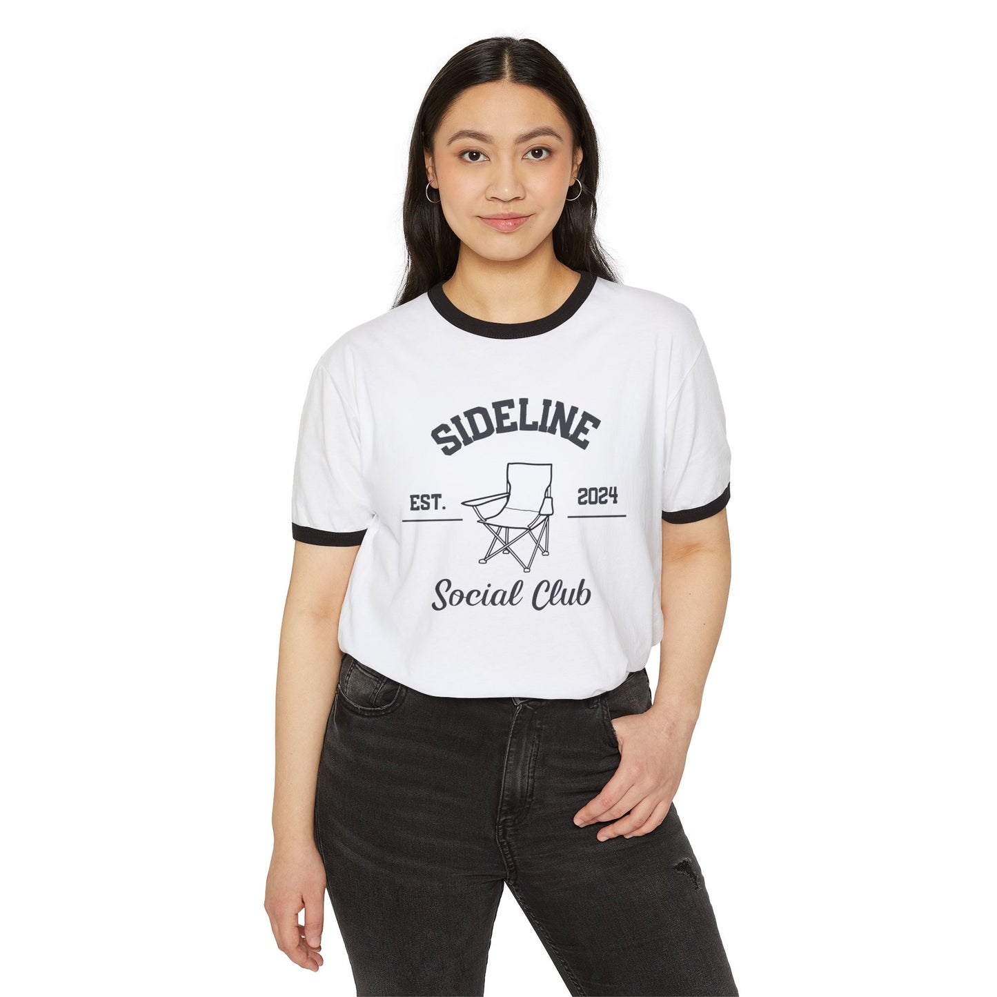 Sideline Social Club Unisex Cotton Ringer T-Shirt