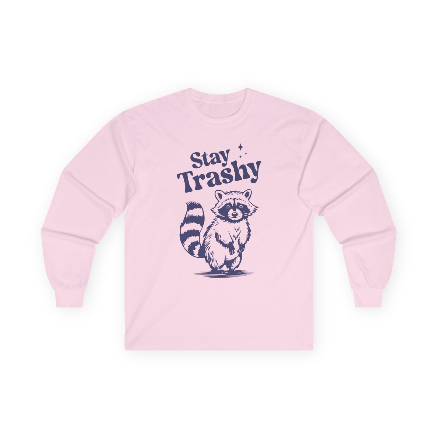 Retro Stay Trashy Raccoon - Unisex Ultra Cotton Long Sleeve Tee