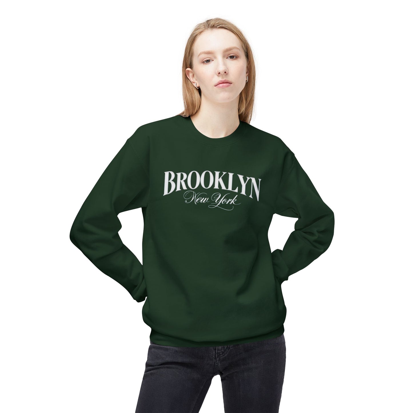 Brooklyn Unisex Midweight Softstyle Fleece Crewneck Sweatshirt