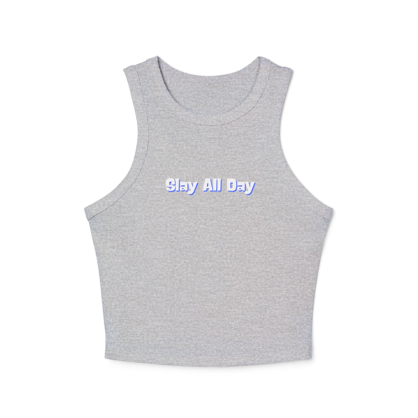 Slay All Day Women's Micro Rib Racer Tank Top