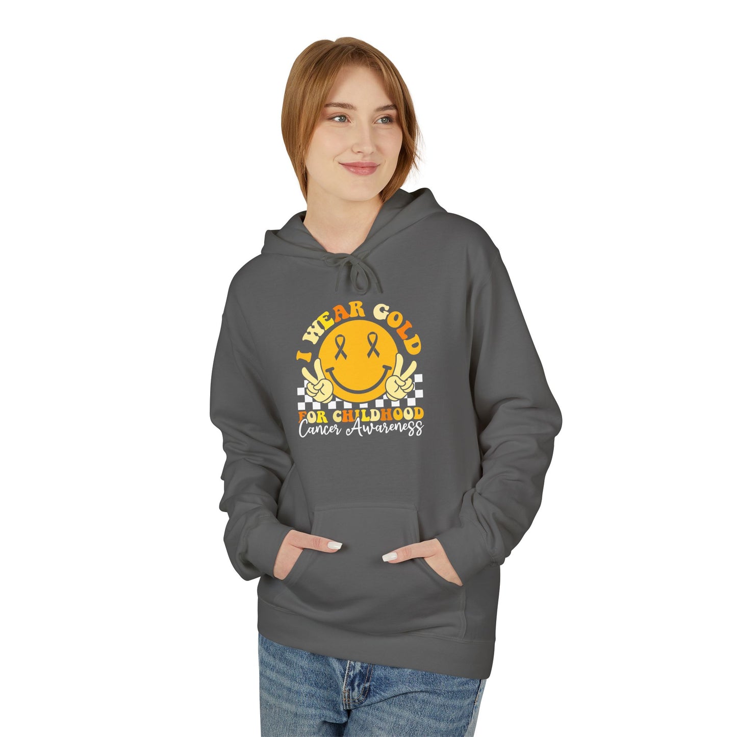 Childhood Cancer Awareness Unisex Midweight Softstyle Fleece Hoodie