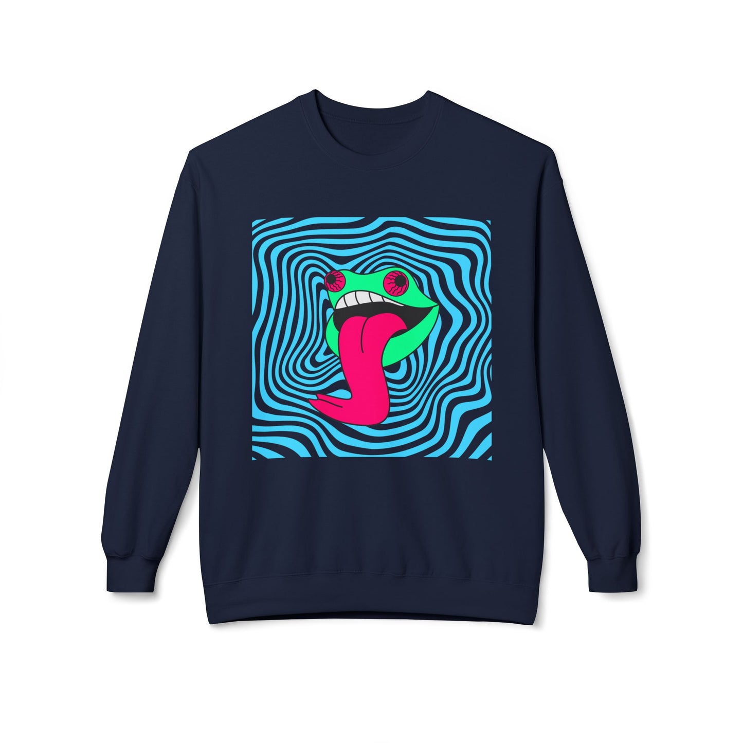 Retro Frog Unisex Midweight Softstyle Fleece Crewneck Sweatshirt