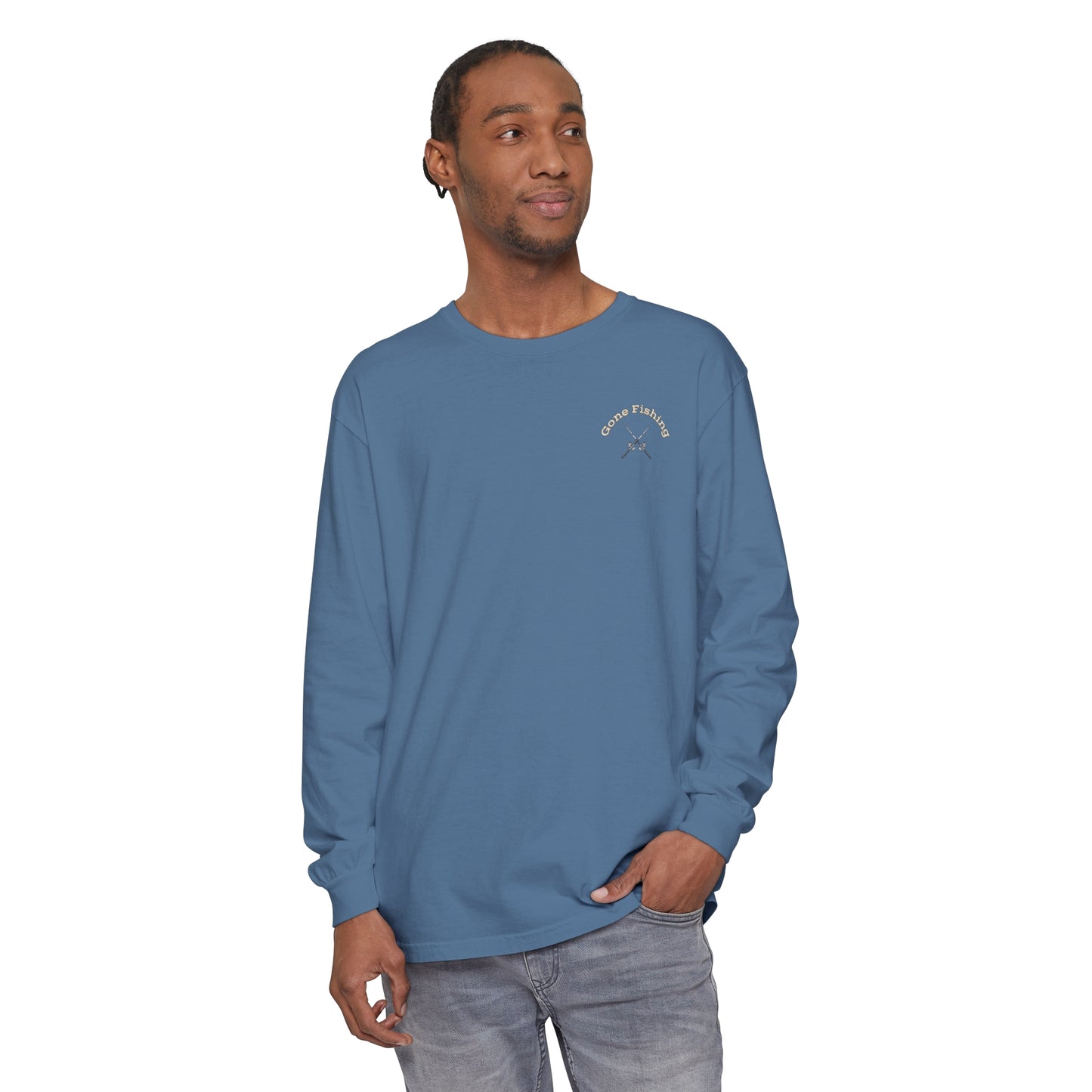 Gone Fishing Unisex Garment-dyed Long Sleeve T-Shirt