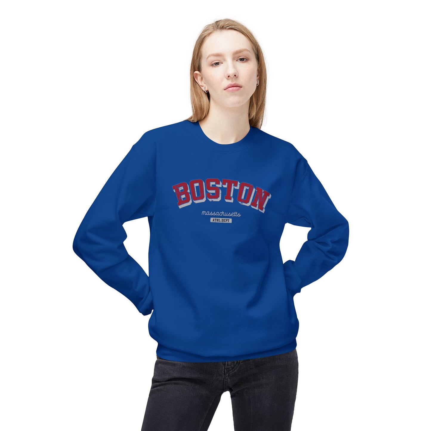 Boston Unisex Midweight Softstyle Fleece Crewneck Sweatshirt