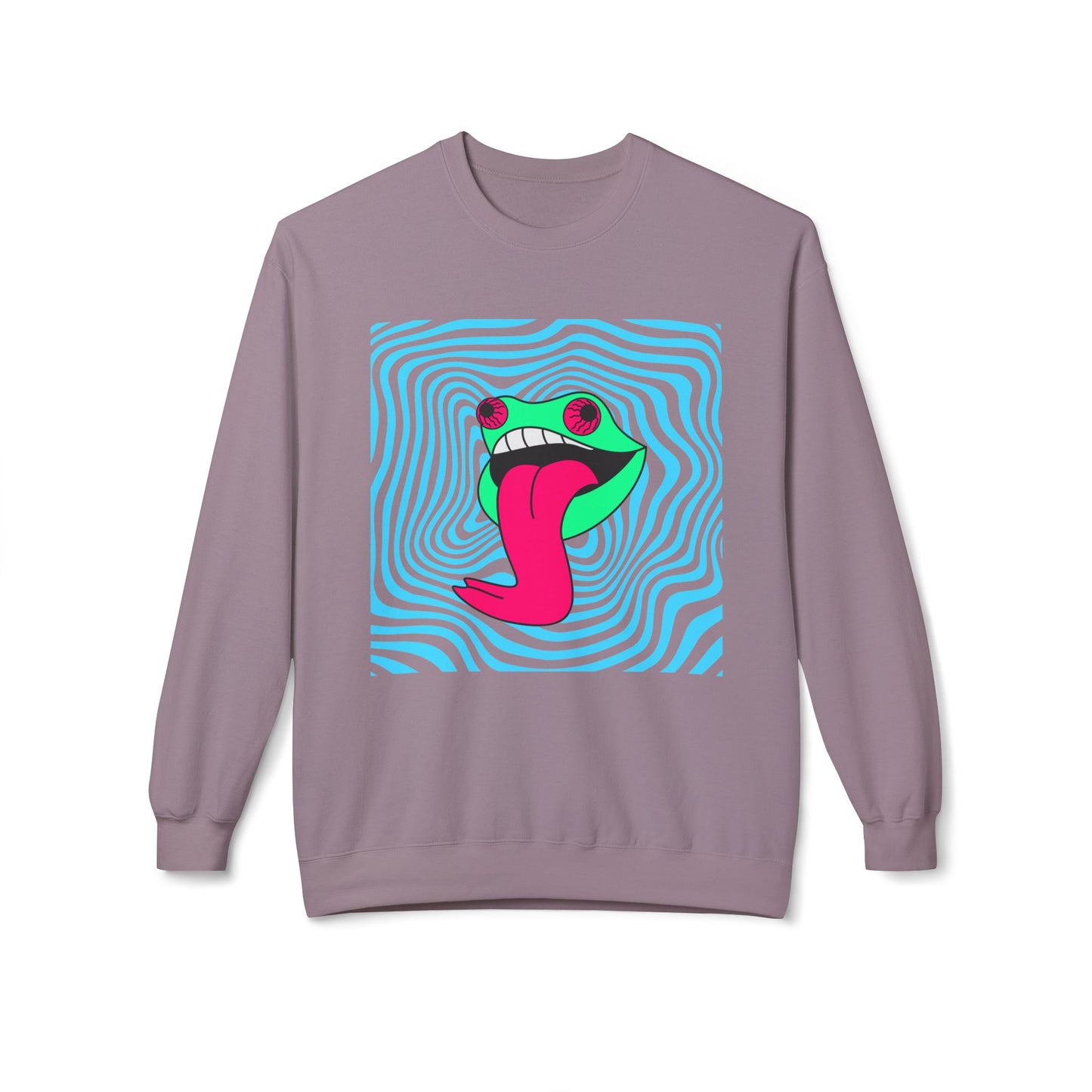 Retro Frog Unisex Midweight Softstyle Fleece Crewneck Sweatshirt