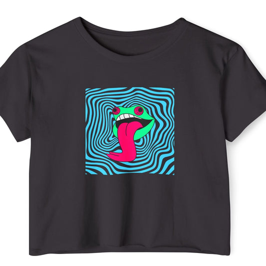 Retro Tongue Women's Festival Crop Top