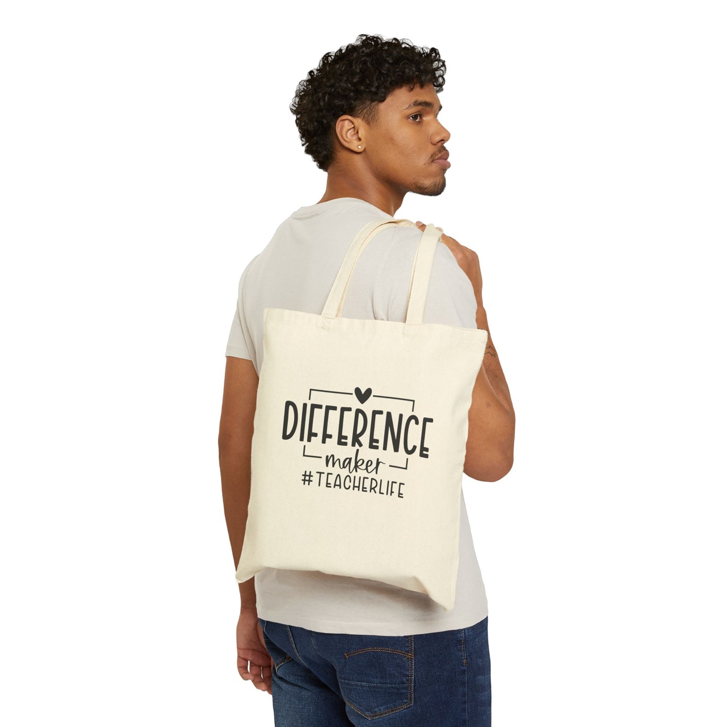 Difference Maker Cotton Canvas Tote Bag