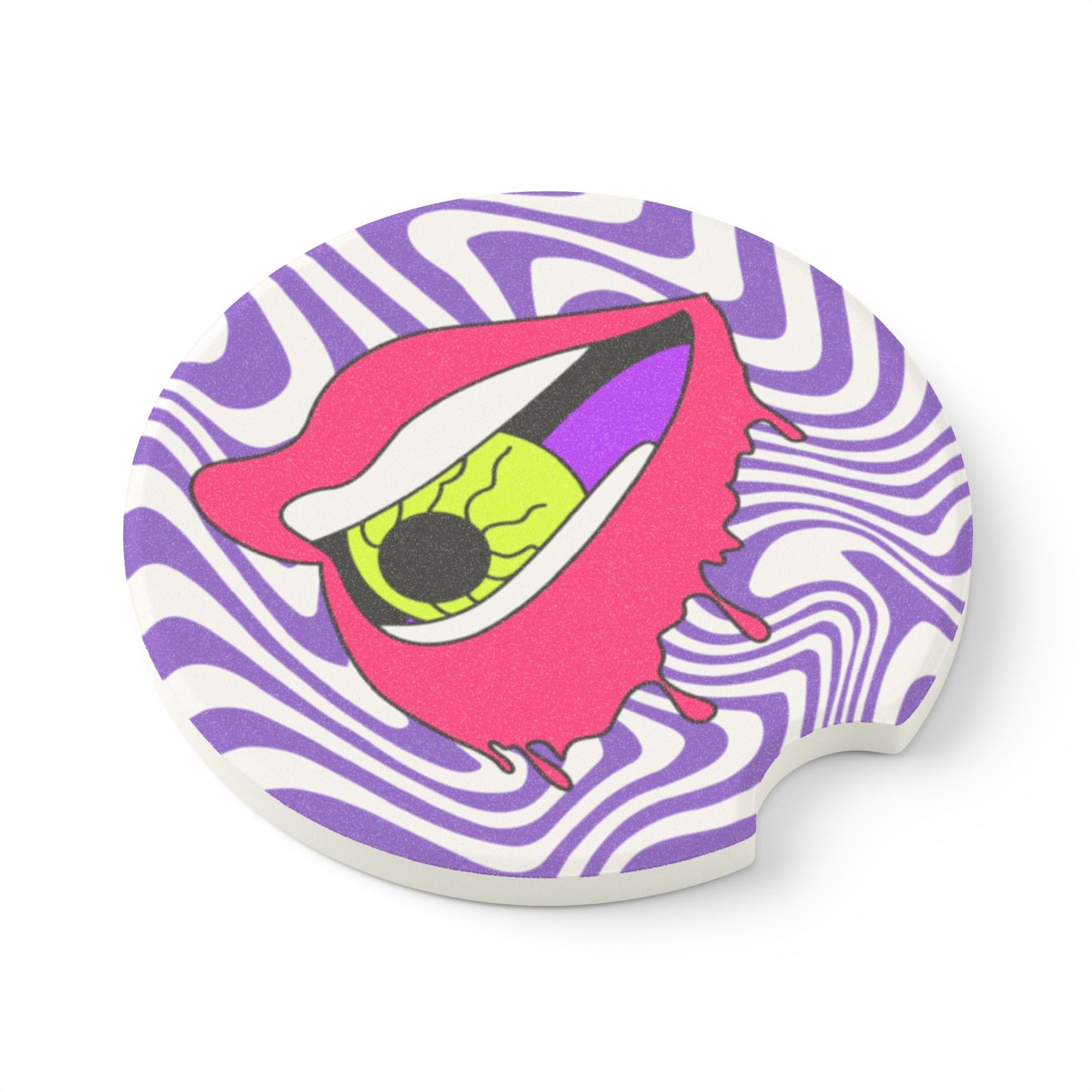 Retro Lips Soapstone Car Coaster