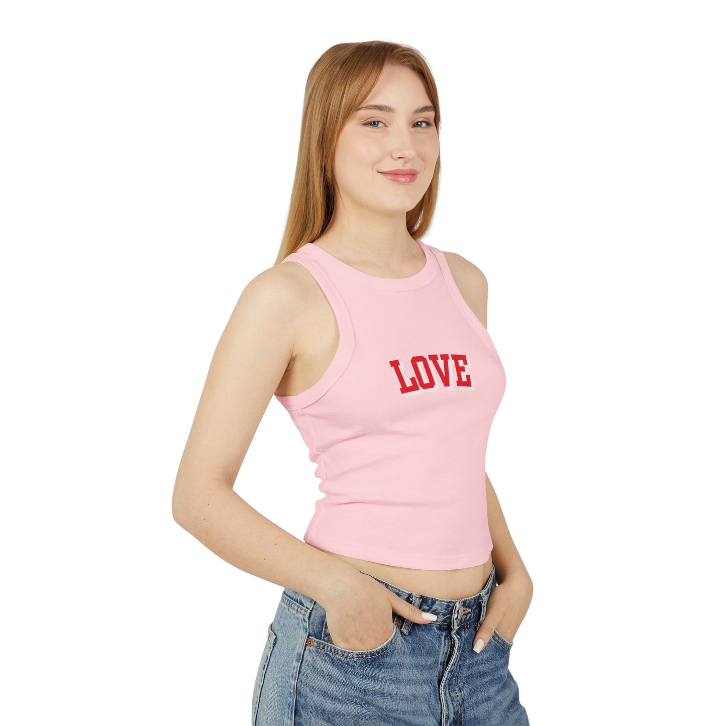 Love Women's Micro Rib Racer Tank Top