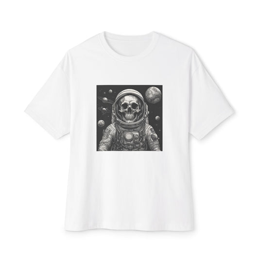 Space Skeleton Unisex Oversized Boxy Tee