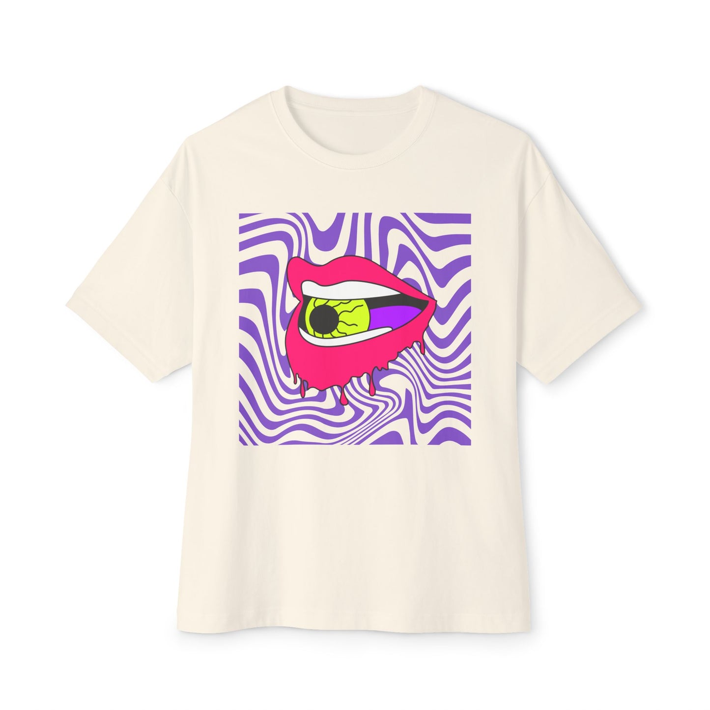 Retro Lips Unisex Oversized Boxy Tee