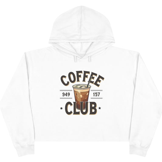 Coffee Club Crop Hoodie