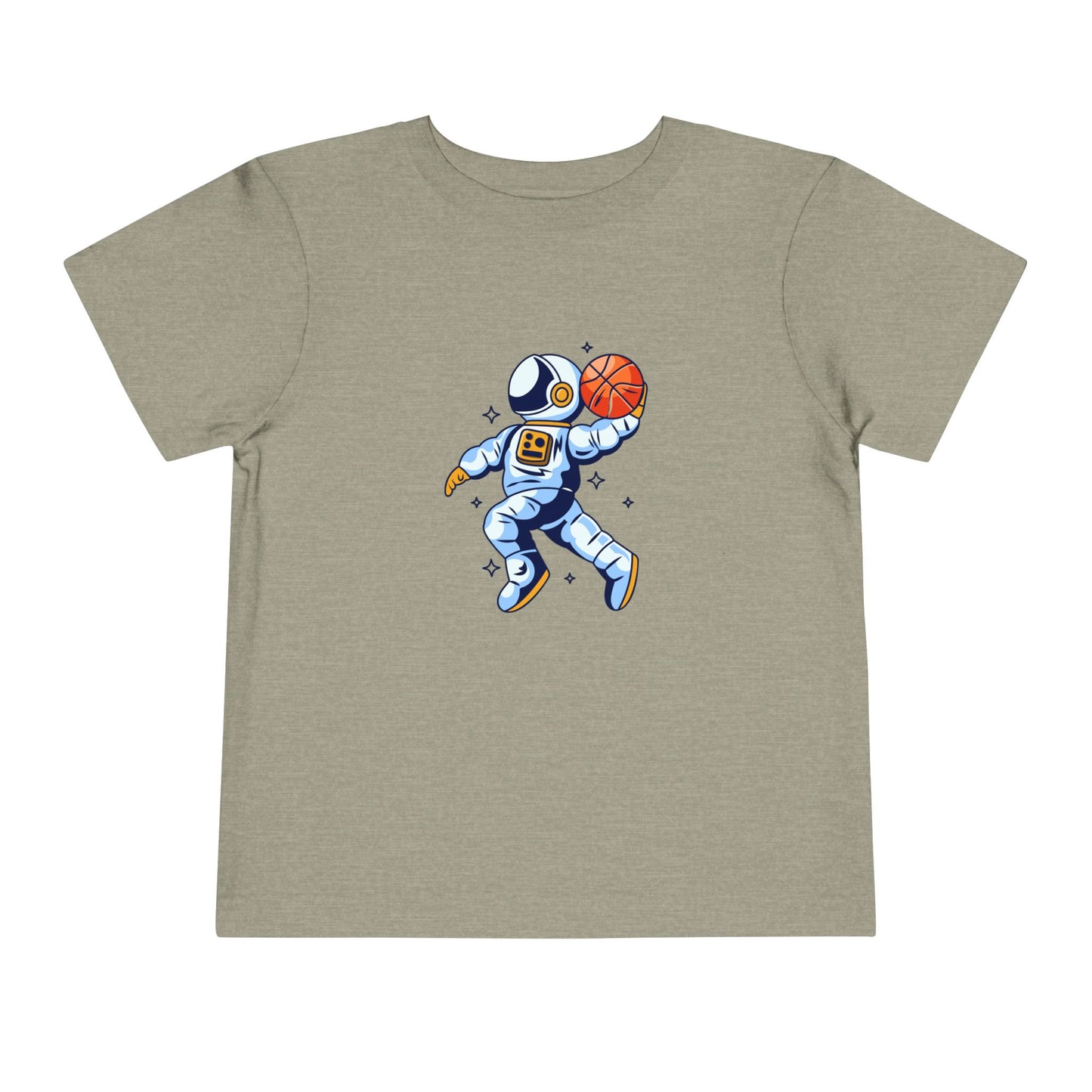 Basketball Astronaut Toddler Short Sleeve Tee