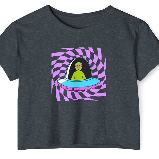 Retro Alien Women's Festival Crop Top