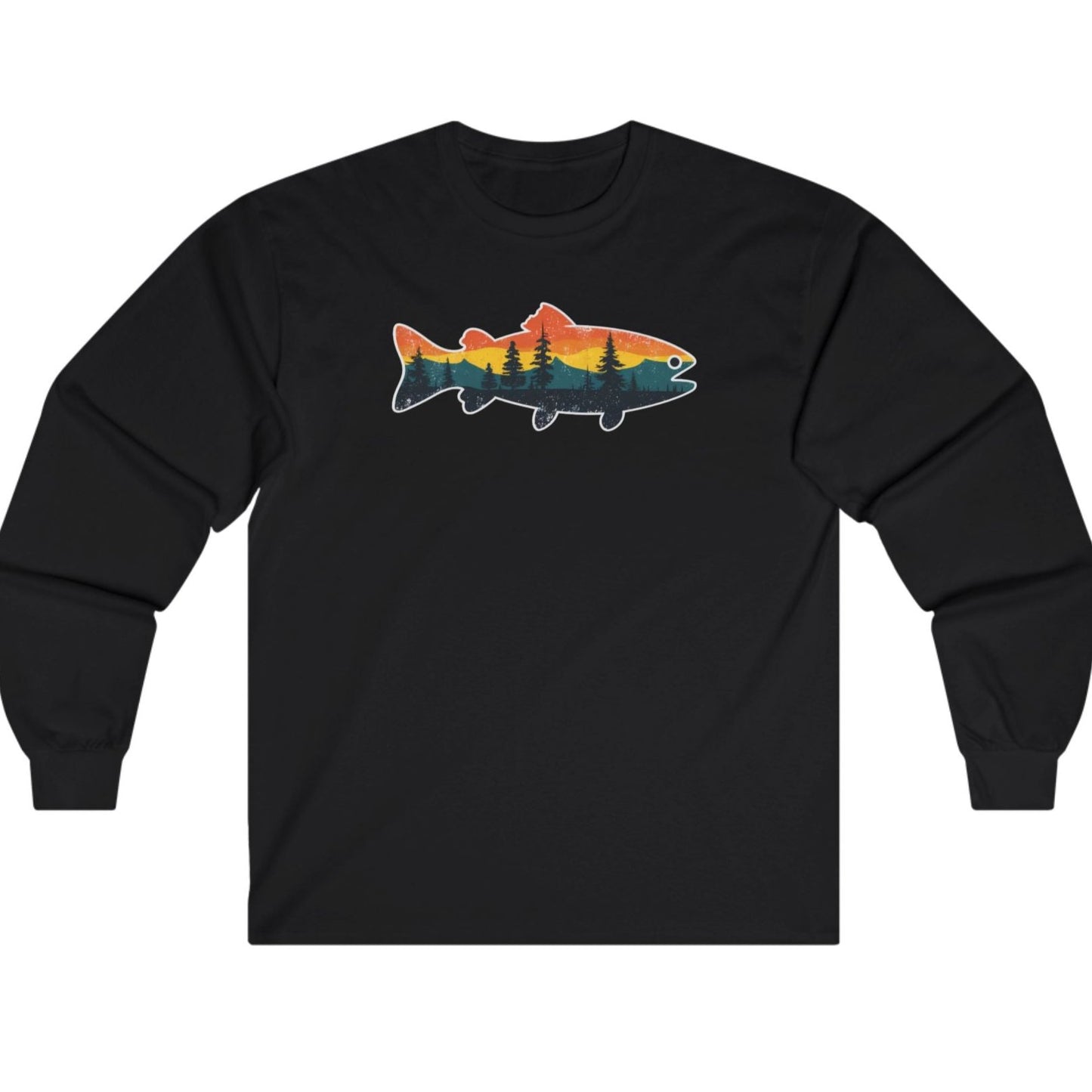 Fish Silhouette Unisex Ultra Cotton Long Sleeve Tee