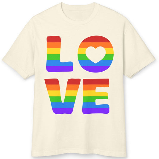 Love Pride Unisex Garment-Dyed Heavyweight Cotton Tee