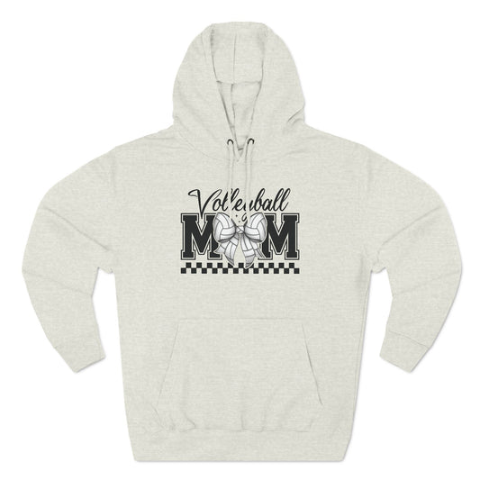 Volleyball Mom Three-Panel Bow Fleece Hoodie