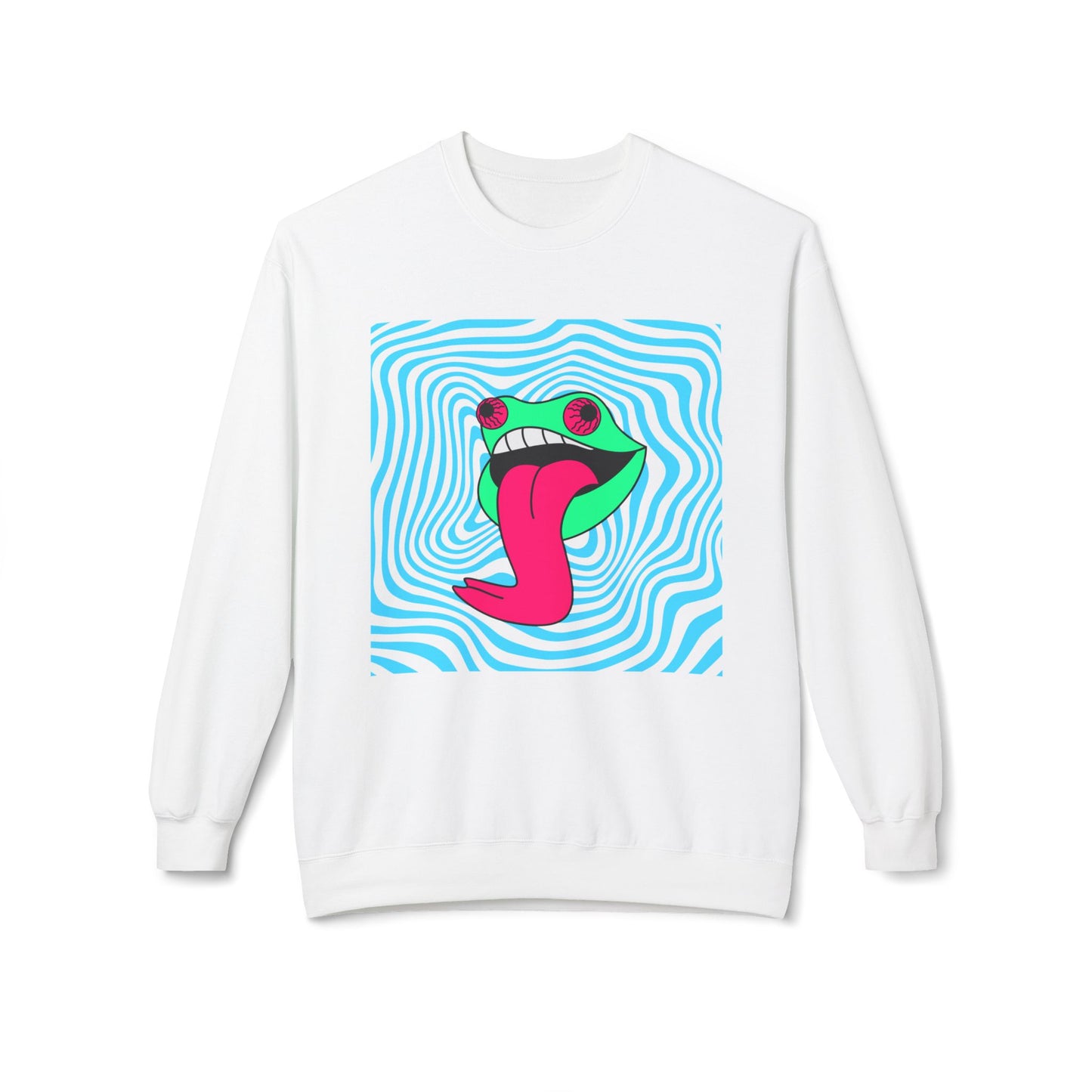 Retro Frog Unisex Midweight Softstyle Fleece Crewneck Sweatshirt