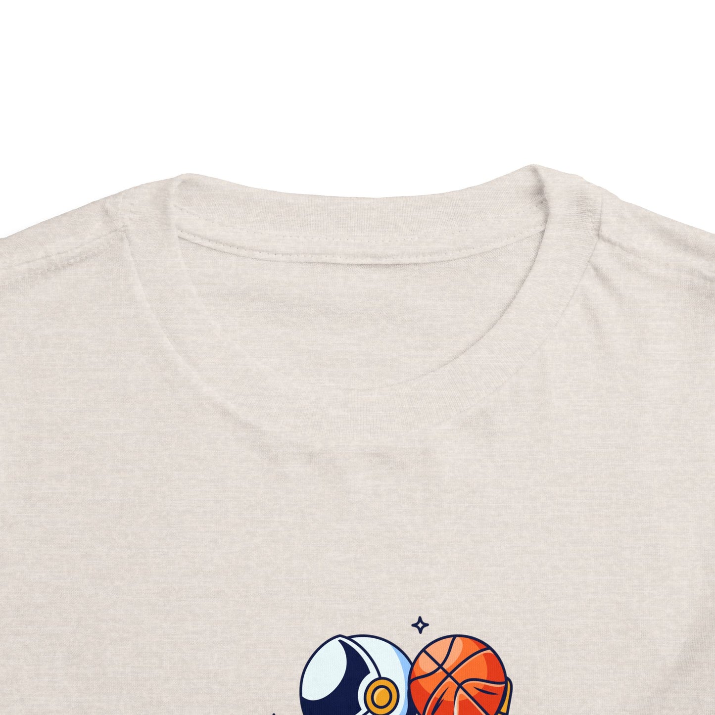 Basketball Astronaut Toddler Short Sleeve Tee