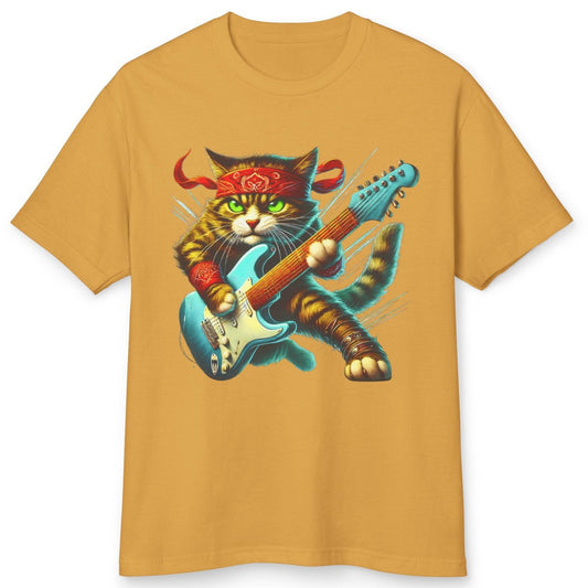 Rock Cat Unisex Garment-Dyed Heavyweight Cotton Tee