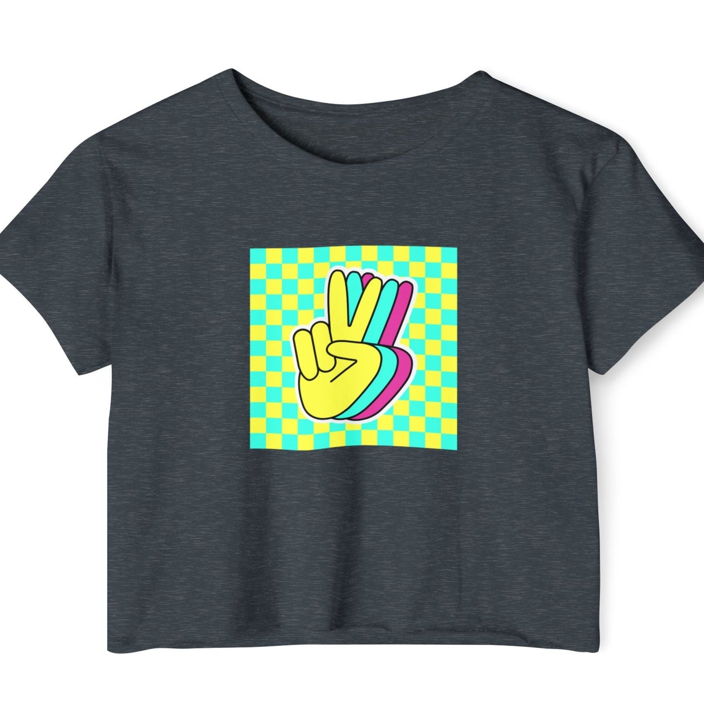 Retro Peace Women's Festival Crop Top