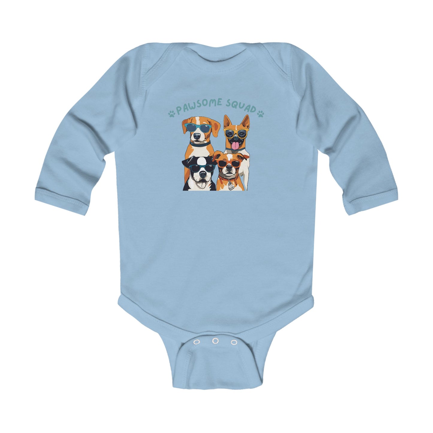 Pawsome Squad Infant Long Sleeve Bodysuit