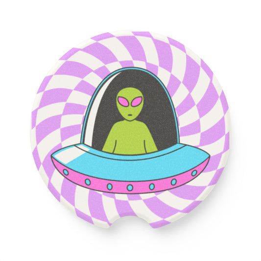 Retro Alien Soapstone Car Coaster