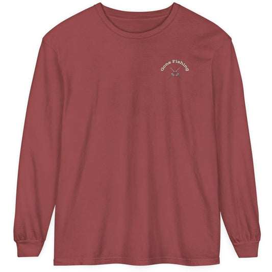 Gone Fishing Unisex Garment-dyed Long Sleeve T-Shirt