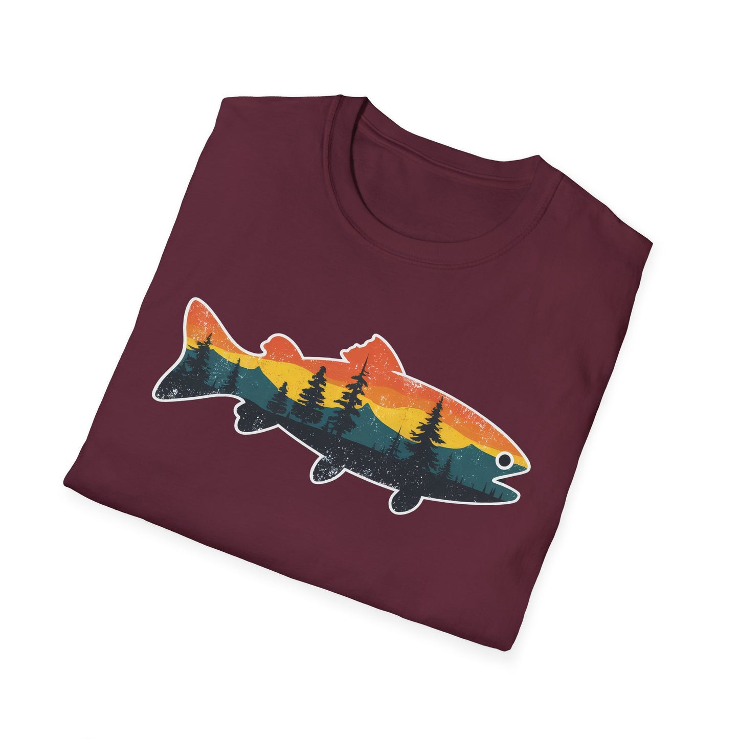 Fish Silhouette Unisex Softstyle T-Shirt