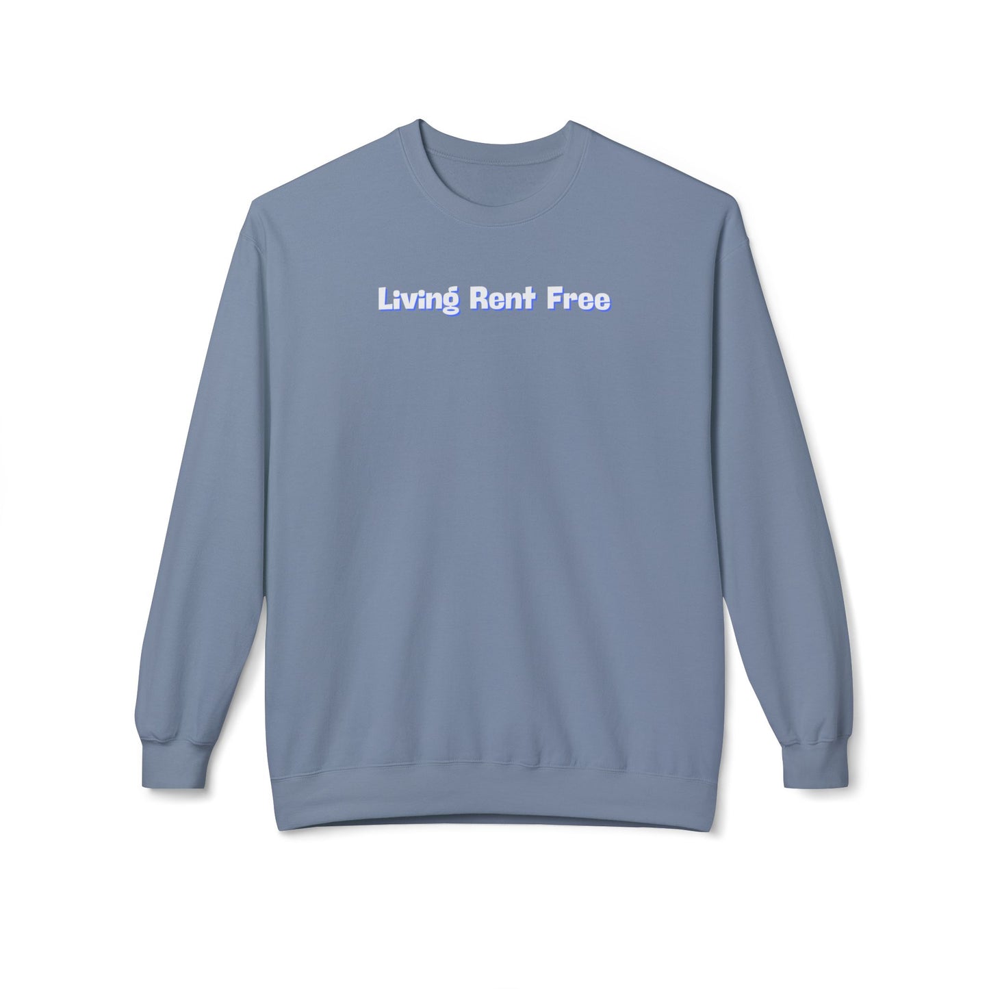 Living Rent Free Unisex Midweight Softstyle Fleece Crewneck Sweatshirt