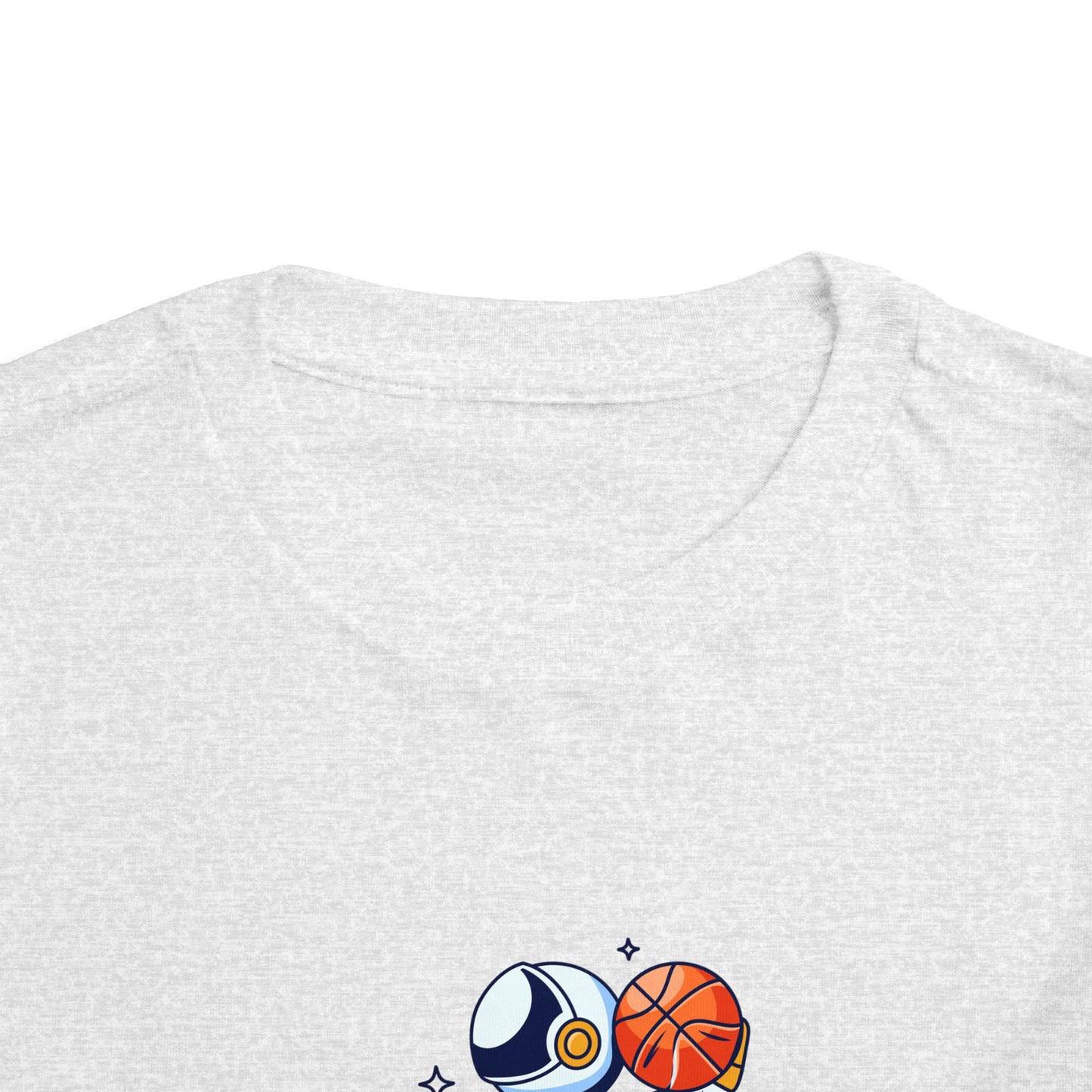 Basketball Astronaut Toddler Short Sleeve Tee