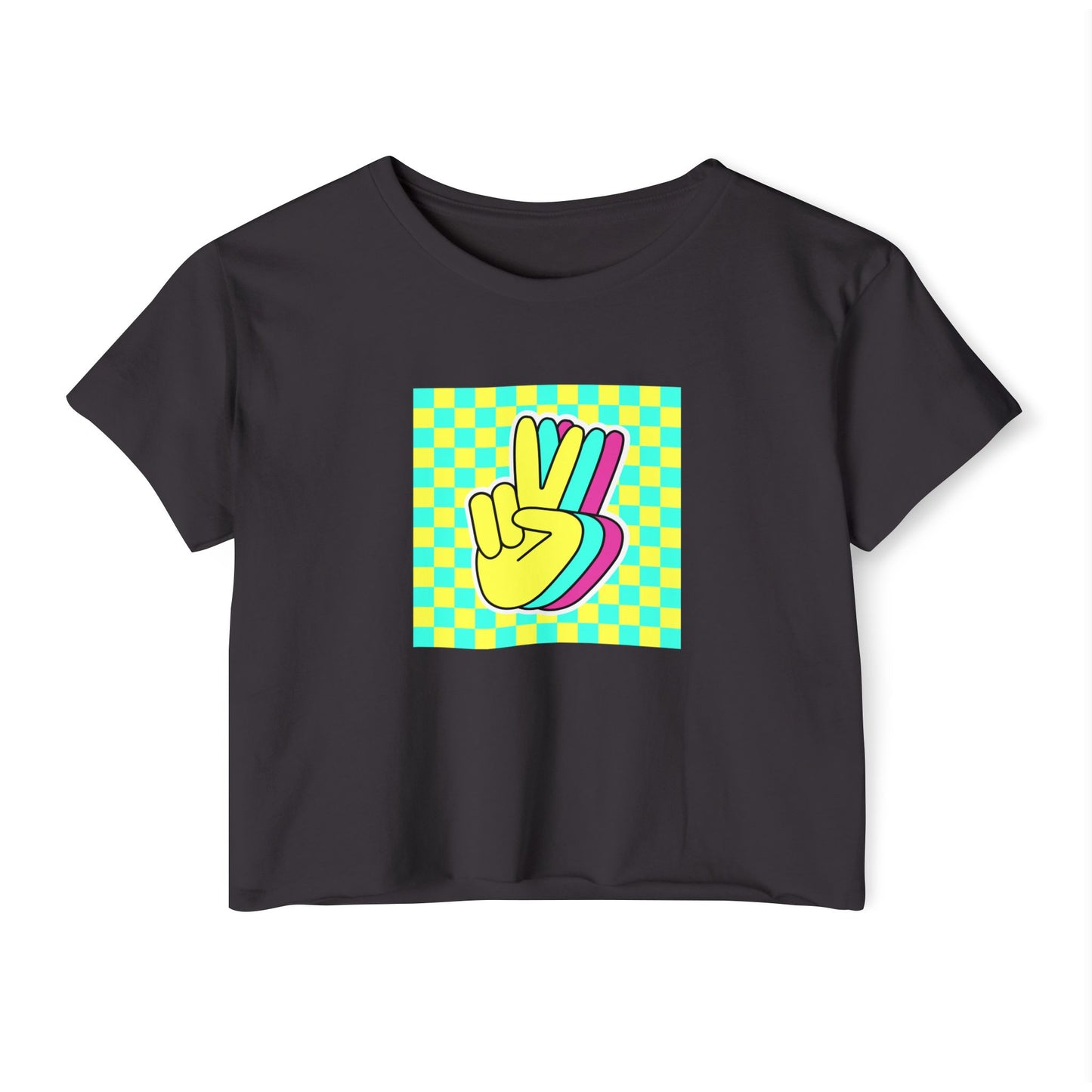 Retro Peace Women's Festival Crop Top