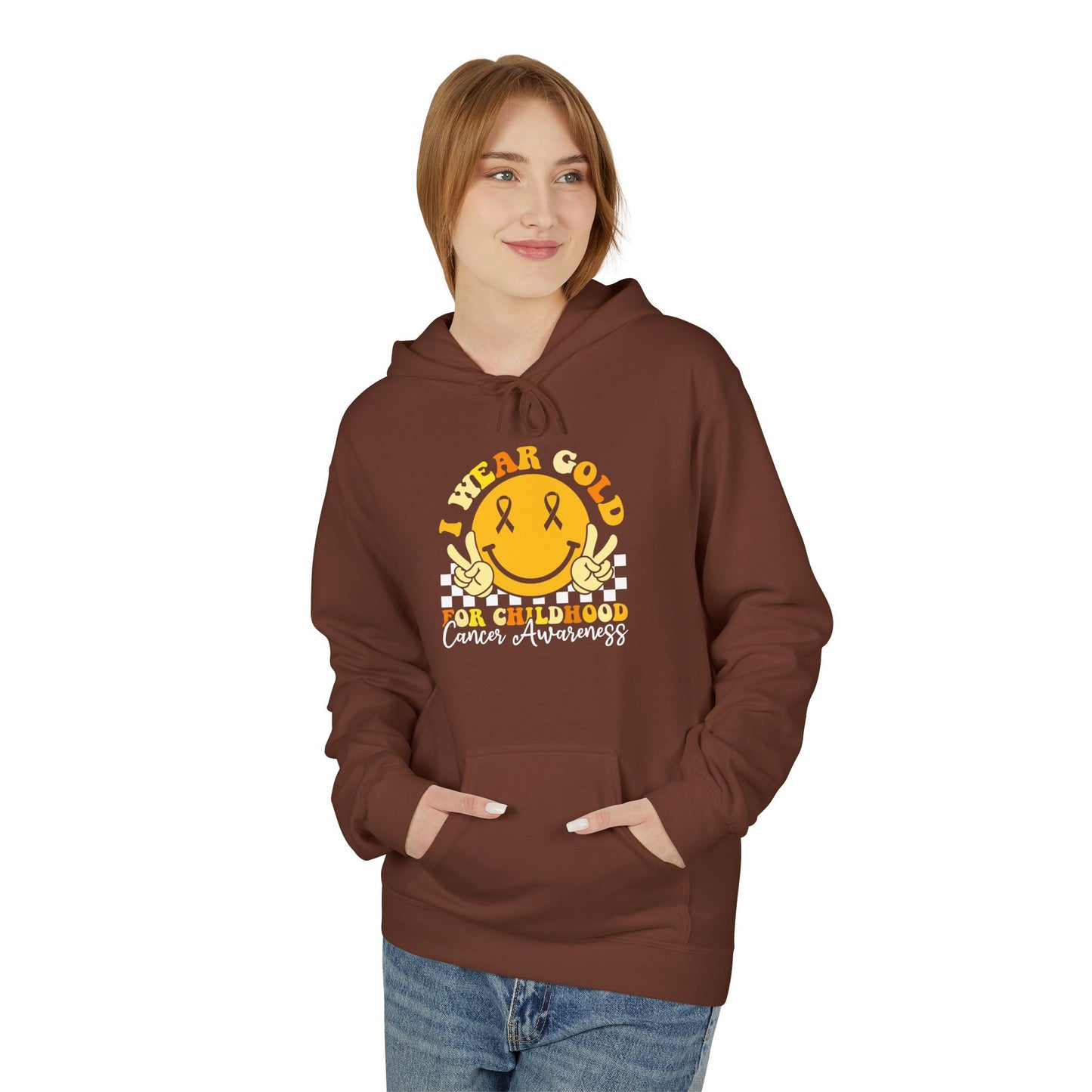 Childhood Cancer Awareness Unisex Midweight Softstyle Fleece Hoodie