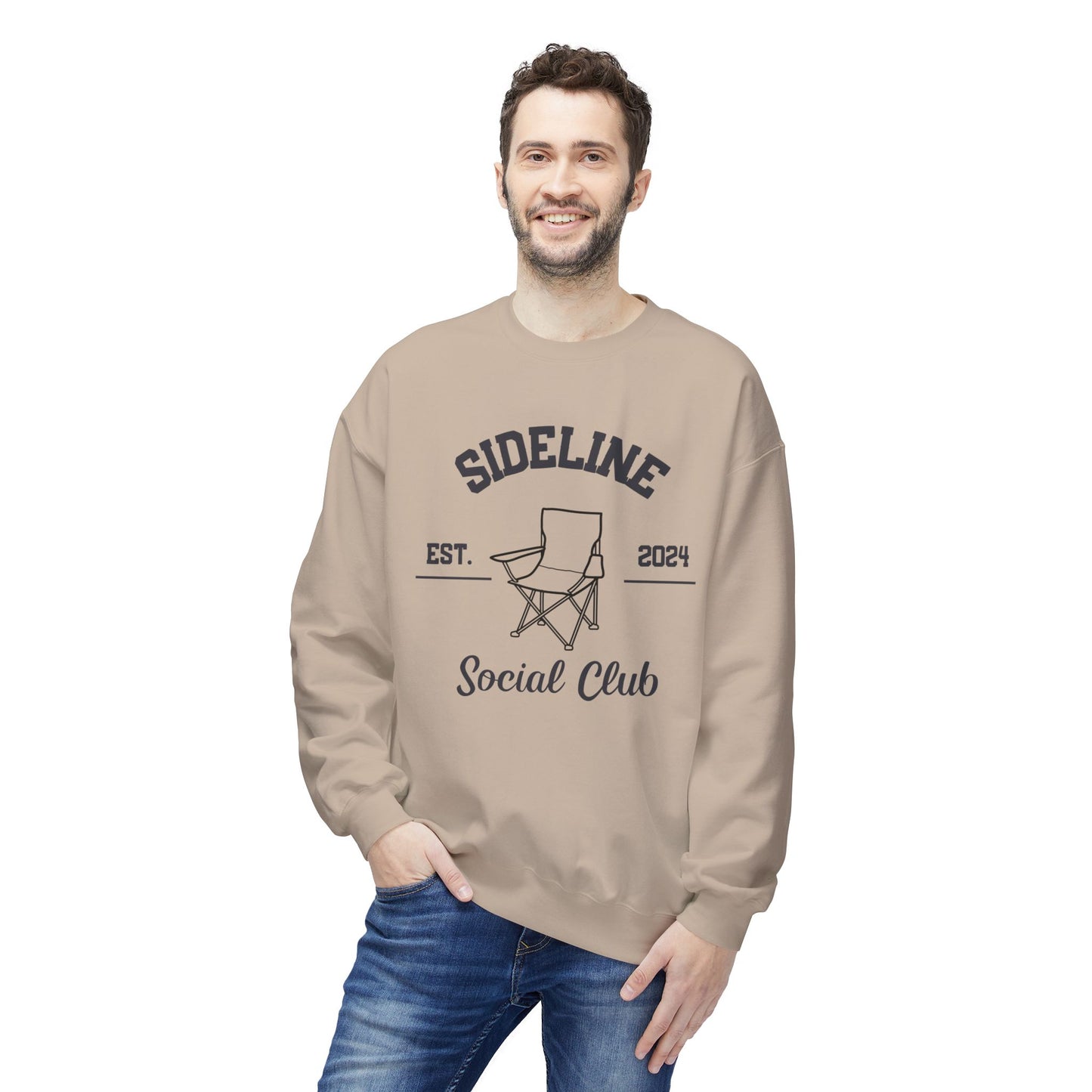 Sideline Social Club Unisex Midweight  Softstyle Fleece Crewneck Sweatshirt