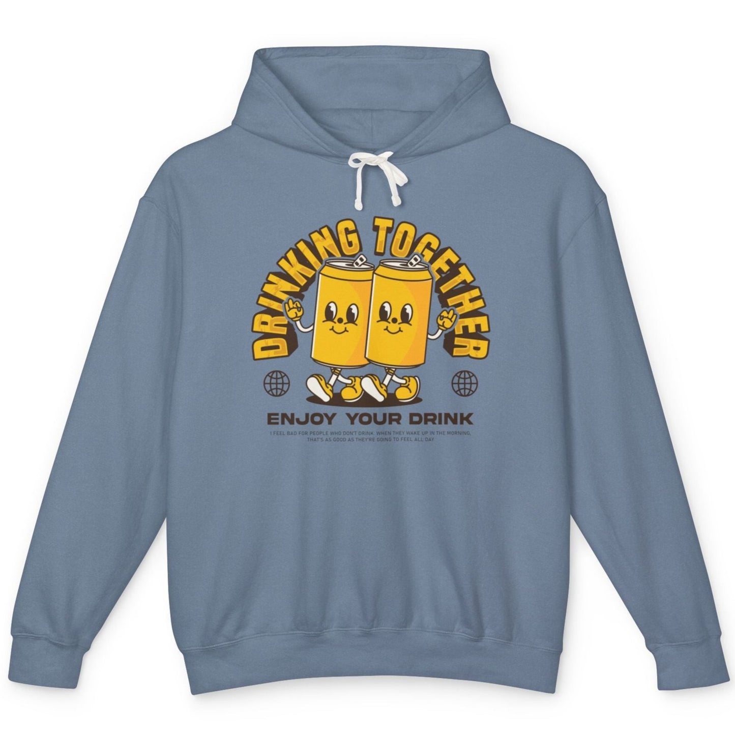 Drinking Together Unisex Lightweight Hooded Sweatshirt