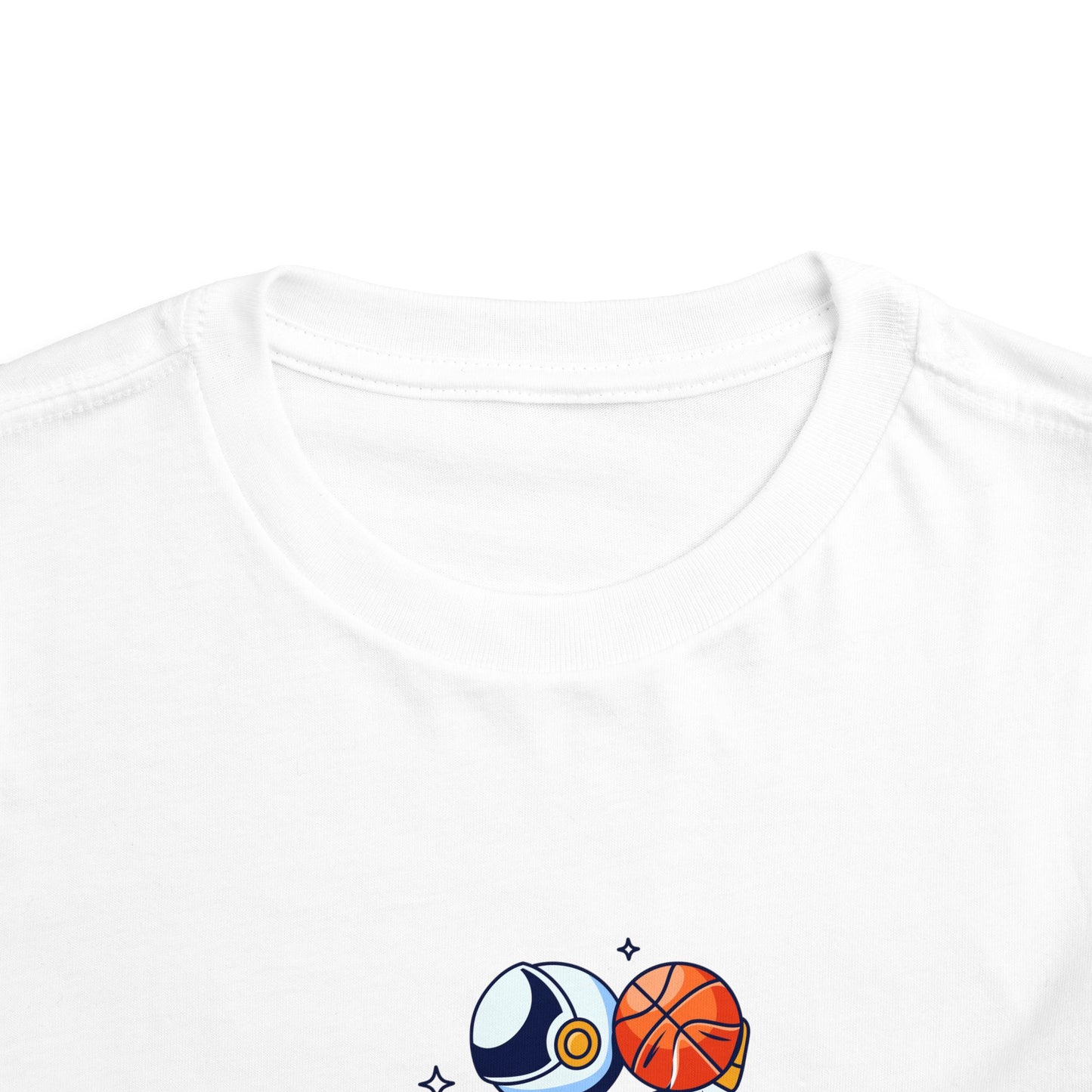 Basketball Astronaut Toddler Short Sleeve Tee