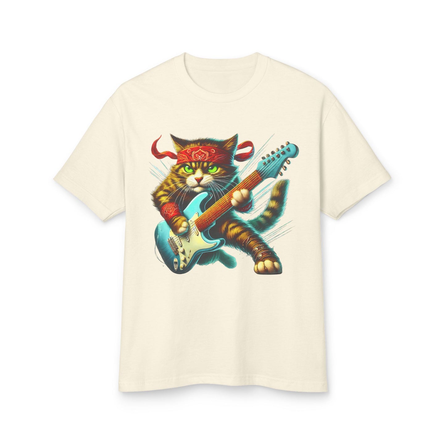 Rock Cat Unisex Garment-Dyed Heavyweight Cotton Tee