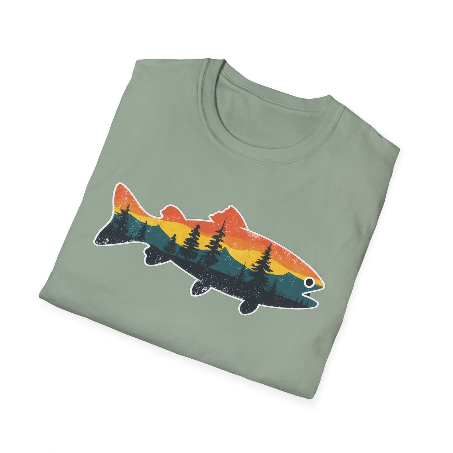 Fish Silhouette Unisex Softstyle T-Shirt