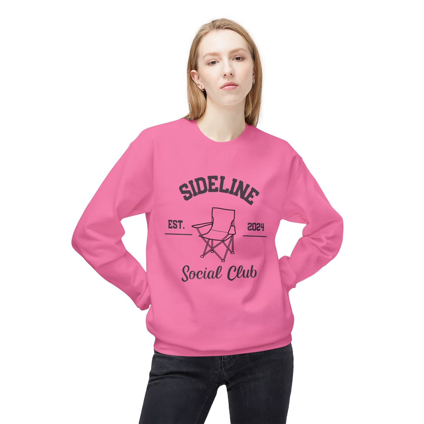 Sideline Social Club Unisex Midweight  Softstyle Fleece Crewneck Sweatshirt